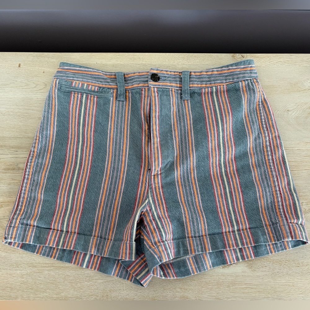 Madewell High Rise Striped Shorts